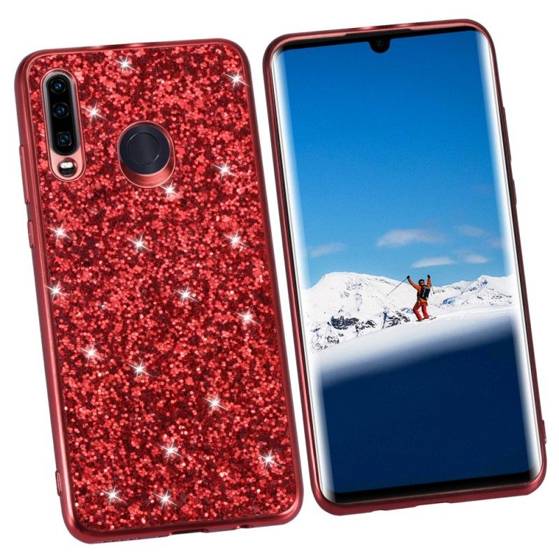 Etui Huawei P30 Lite Czerwony Czarny Jestem Blaskiem