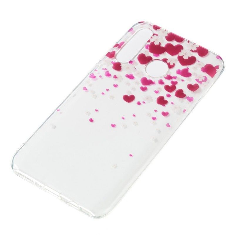 Etui Huawei P30 Lite Deszcz Serc