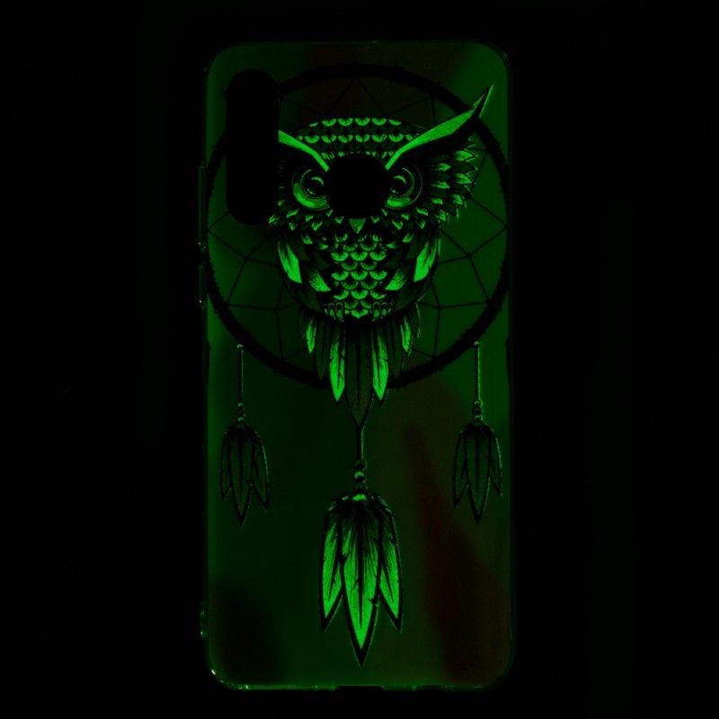 Etui Huawei P30 Lite Fluorescencyjny Łapacz Snów Sowy