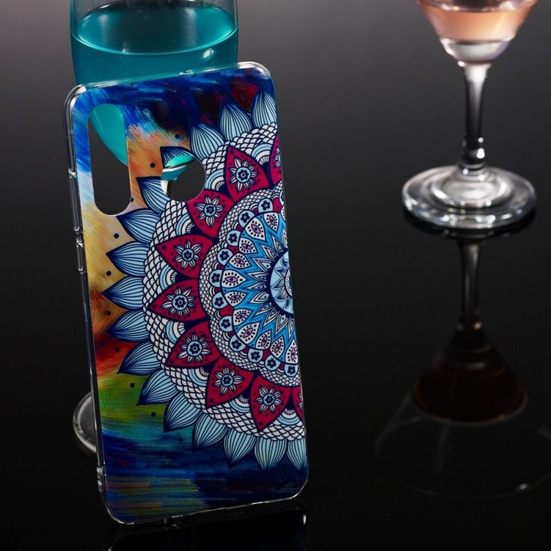 Etui Huawei P30 Lite Mandala W Kolorze Fluorescencyjnym Etui Ochronne