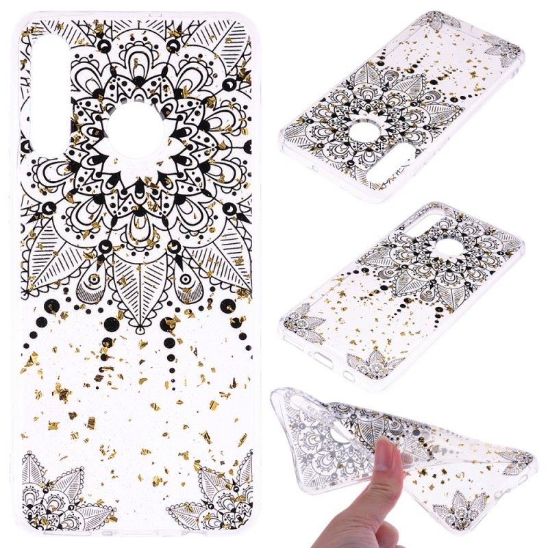 Etui Huawei P30 Lite Przezroczysta Szara Mandala Etui Ochronne