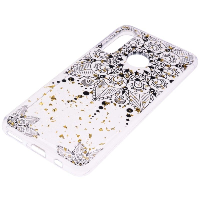 Etui Huawei P30 Lite Przezroczysta Szara Mandala Etui Ochronne