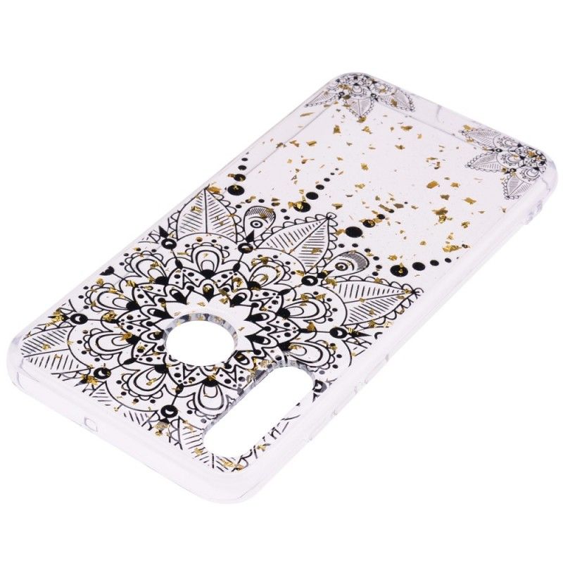 Etui Huawei P30 Lite Przezroczysta Szara Mandala Etui Ochronne