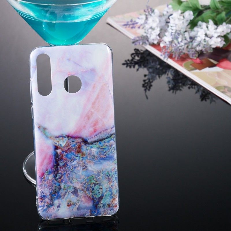 Etui Huawei P30 Lite Wielokolorowy Marmur Etui Ochronne