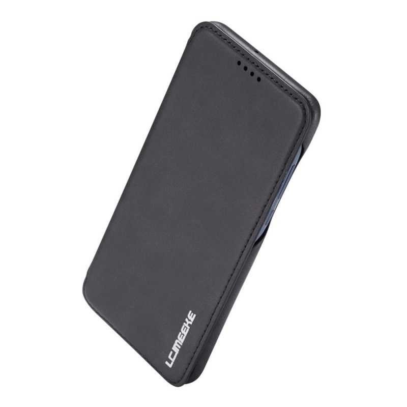 Flip Kotelot Huawei P30 Lite Czerwony Czarny Efekt Skóry Lc.Imeeke