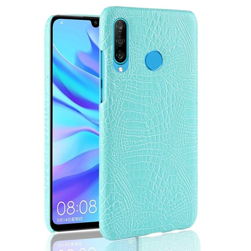 Futerały Huawei P30 Lite Czerwony Czarny Efekt Skóry Krokodyla