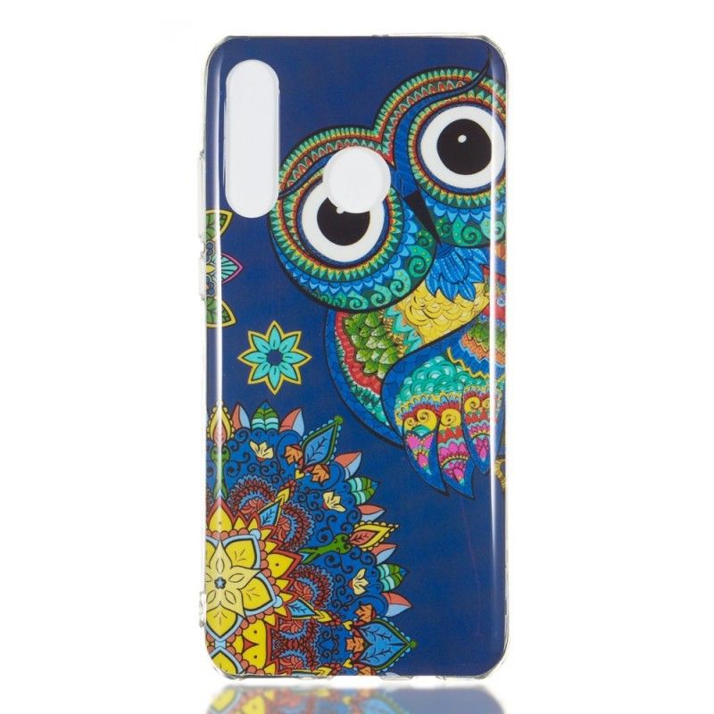 Futerały Huawei P30 Lite Etui na Telefon Fluorescencyjna Sowa Mandala