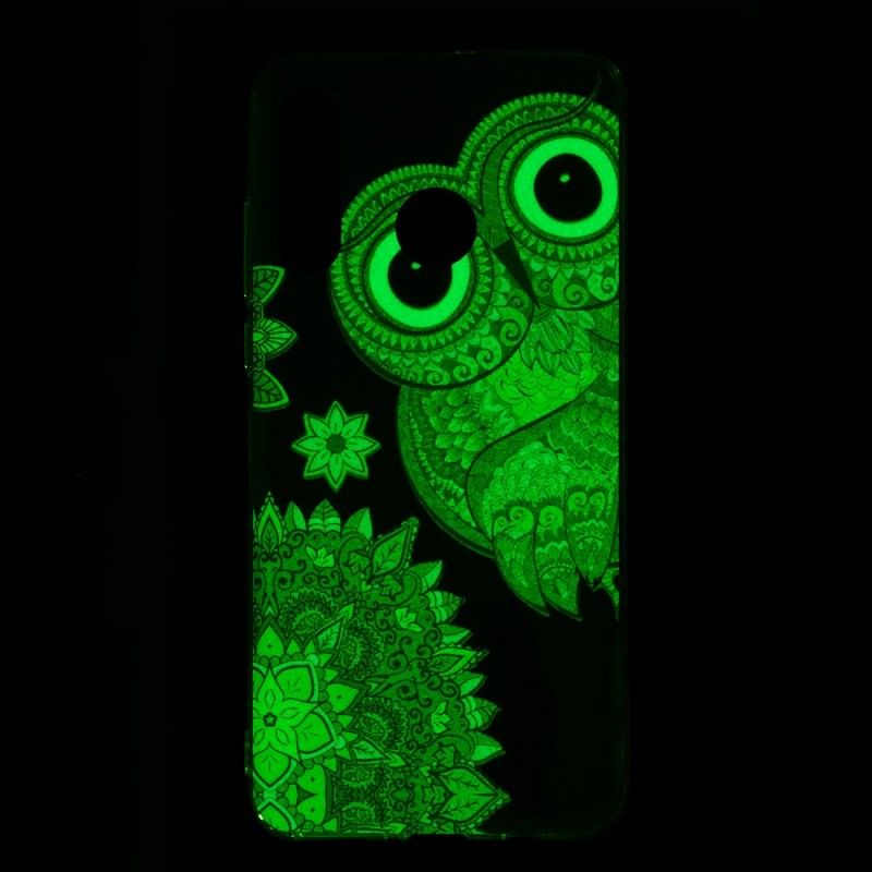 Futerały Huawei P30 Lite Etui na Telefon Fluorescencyjna Sowa Mandala