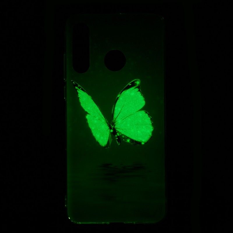 Futerały Huawei P30 Lite Etui na Telefon Fluorescencyjny Niebieski Motyl