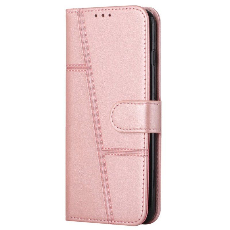 Etui Folio do Samsung Galaxy A13 5G / A04s z Łańcuch Pasek Z Efektem Skóry Ekologicznej