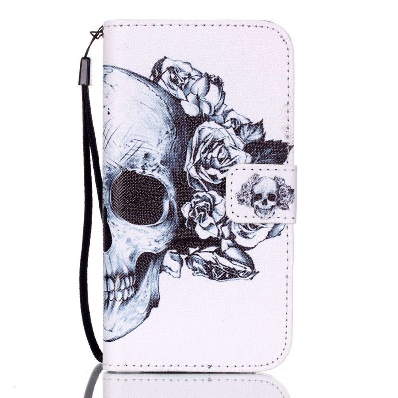 Etui Folio Samsung Galaxy S7 Kwiecista Czaszka