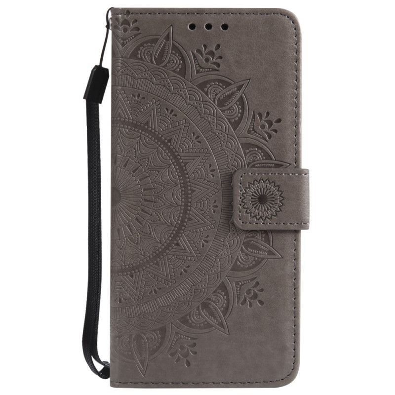 Etui Folio Samsung Galaxy S7 Magenta Szary Mandala Słońca Etui Ochronne