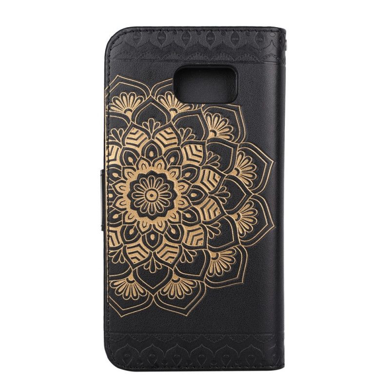 Etui Folio Samsung Galaxy S7 Różowe Złoto Zdejmowana Mandala Z Muszli