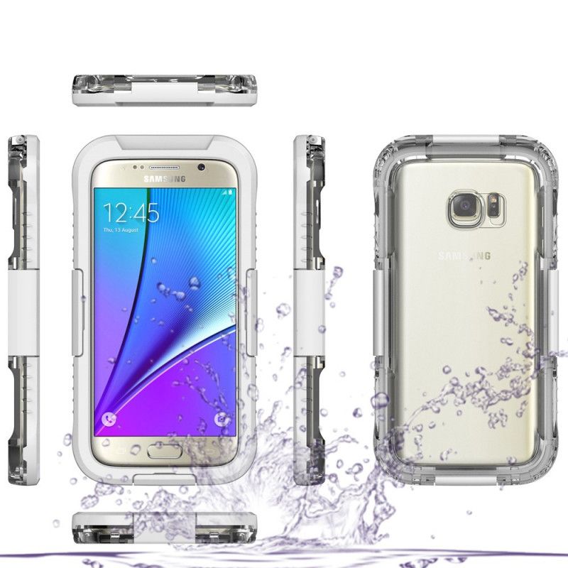 Etui Samsung Galaxy S7 Biały Czarny Wodoodporny