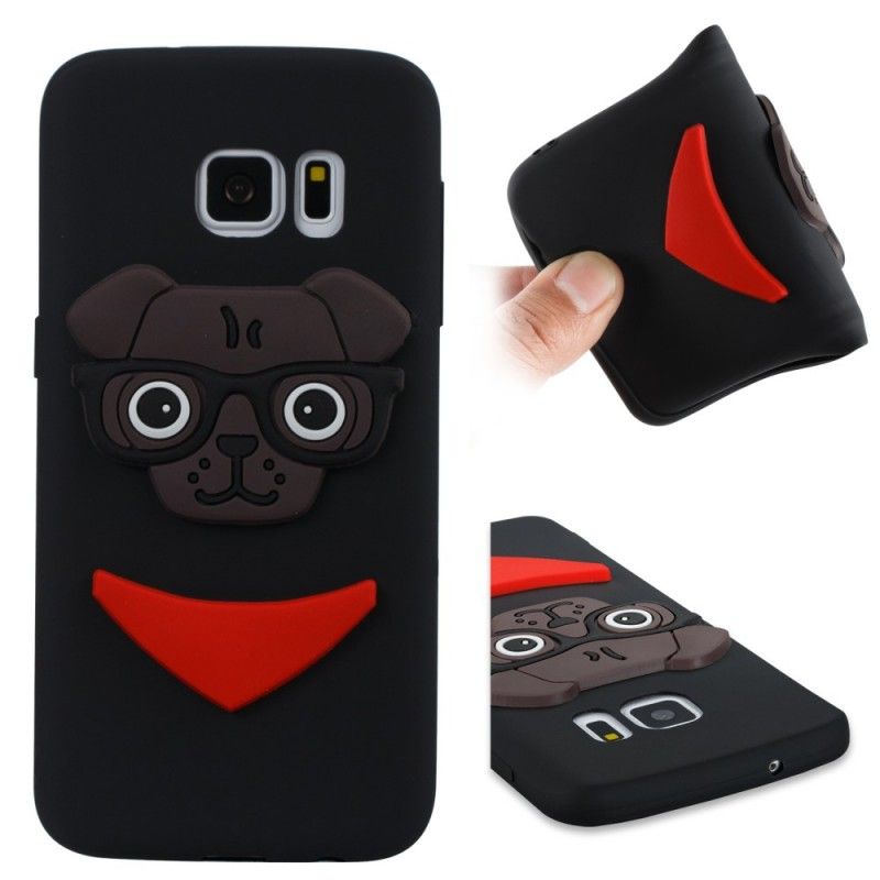 Etui Samsung Galaxy S7 Różowy 3D Nerd Dog