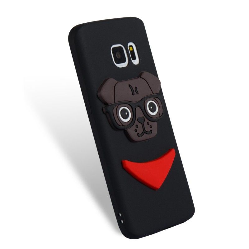 Etui Samsung Galaxy S7 Różowy 3D Nerd Dog