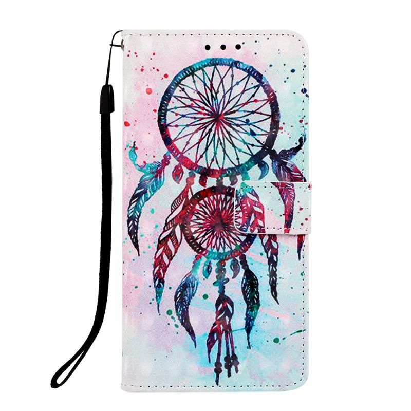 Etui Folio Samsung Galaxy S10 5G Beżowy Czerwony Łapacz Snów Etui Ochronne