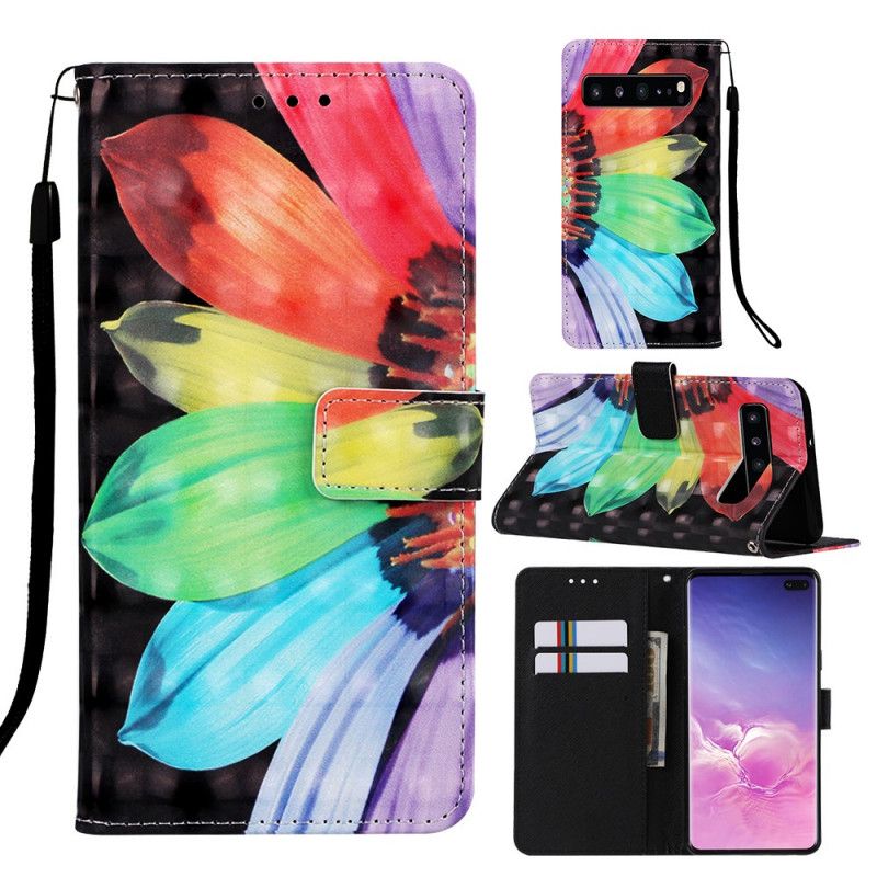 Etui Folio Samsung Galaxy S10 5G Intensywny Kwiat Akwareli