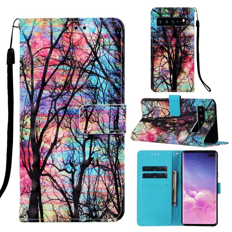 Etui Folio Samsung Galaxy S10 5G Kolorowy Las Etui Ochronne