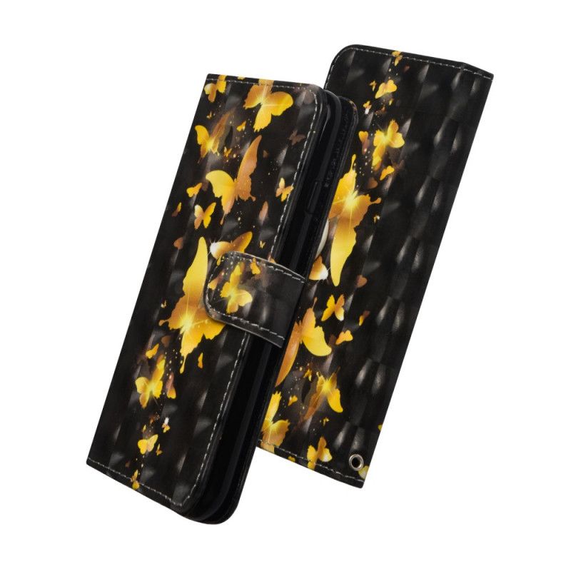 Etui Folio Samsung Galaxy S10 5G Żółte Motyle Etui Ochronne