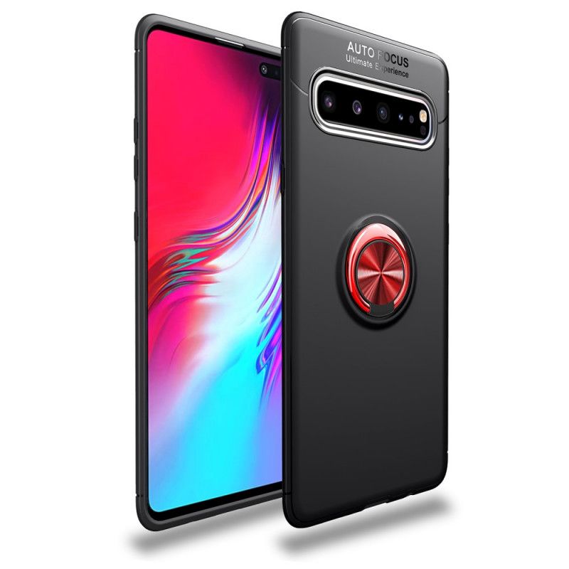 Etui Samsung Galaxy S10 5G Czerwony Czarny Pierścień Obrotowy Lenuo