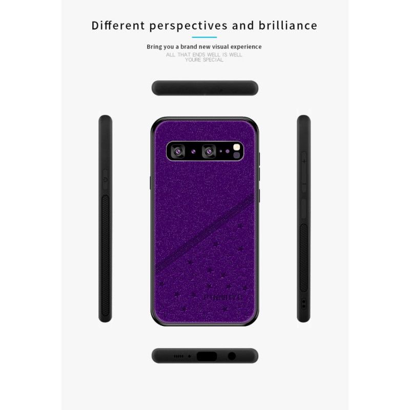 Etui Samsung Galaxy S10 5G Czerwony Czarny Szczęśliwa Seria Pinwuyo