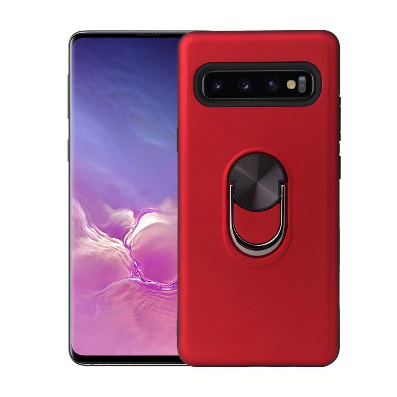 Etui Samsung Galaxy S10 5G Czerwony Czarny Zdejmowany Z Pierścieniem Podtrzymującym