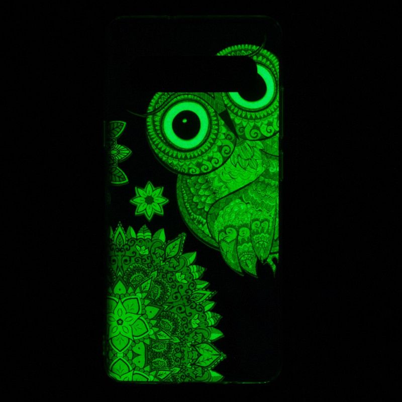 Etui Samsung Galaxy S10 5G Fluorescencyjna Sowa Mandala