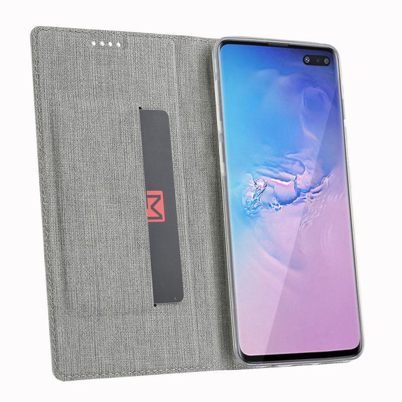 Flip Kotelot Samsung Galaxy S10 5G Szary Czarny Etui na Telefon Teksturowany Vili Dmx