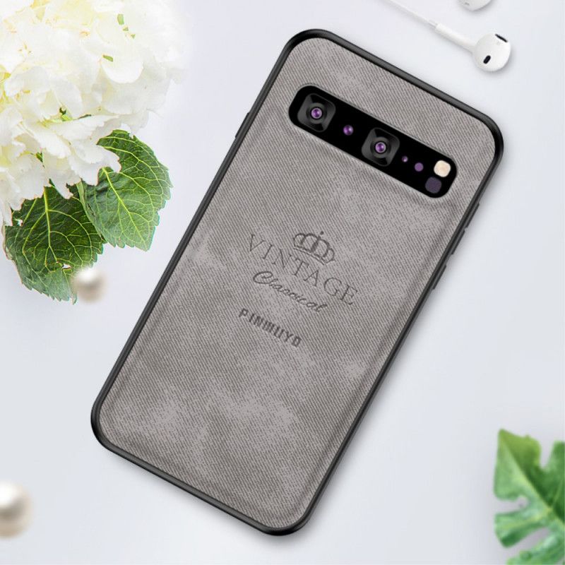 Futerały Samsung Galaxy S10 5G Brązowy Szary Etui na Telefon Honorowy Rocznik Pinwuyo