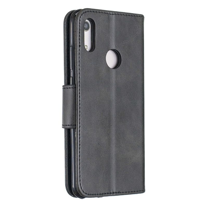 Etui Folio Honor 8A Brązowy Ciemnoniebieski Gładka Skośna Klapa Etui Ochronne