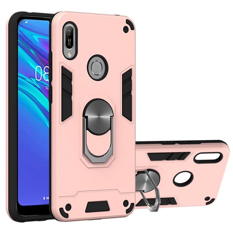 Etui Honor 8A Czerwony Biały Zdejmowany Uchwyt Pierścieniowy