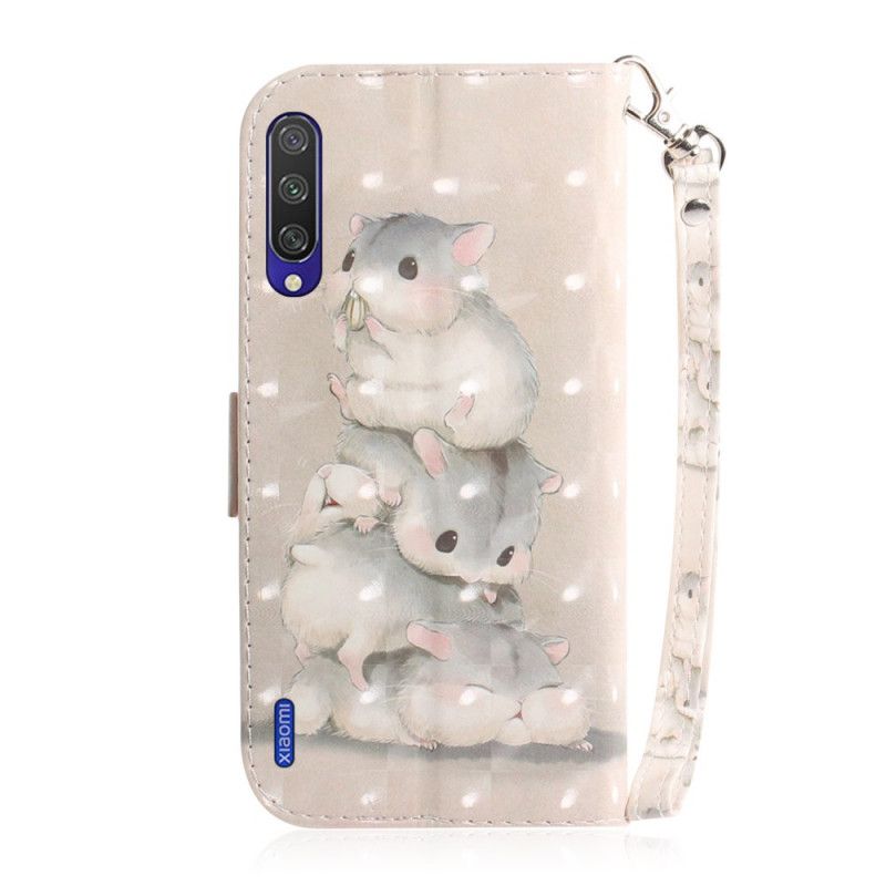 Etui Folio Xiaomi Mi A3 Chomiki Ze Stringami Etui Ochronne