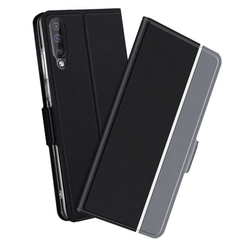 Etui Folio Xiaomi Mi A3 Imitacja Skóry Pionowej Dwukolorowej