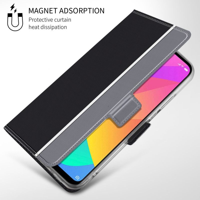 Etui Folio Xiaomi Mi A3 Imitacja Skóry Pionowej Dwukolorowej