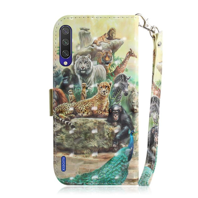 Etui Folio Xiaomi Mi A3 Stringi Zwierząt Safari Etui Ochronne