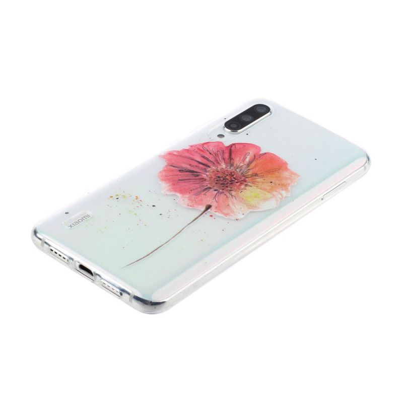 Etui Xiaomi Mi A3 Przezroczysty Mak Akwarela