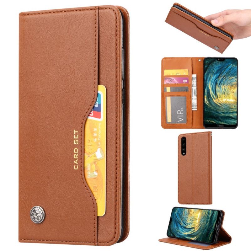 Flip Kotelot Xiaomi Mi A3 Etui Na Karty Ze Sztucznej Skóry Etui Ochronne