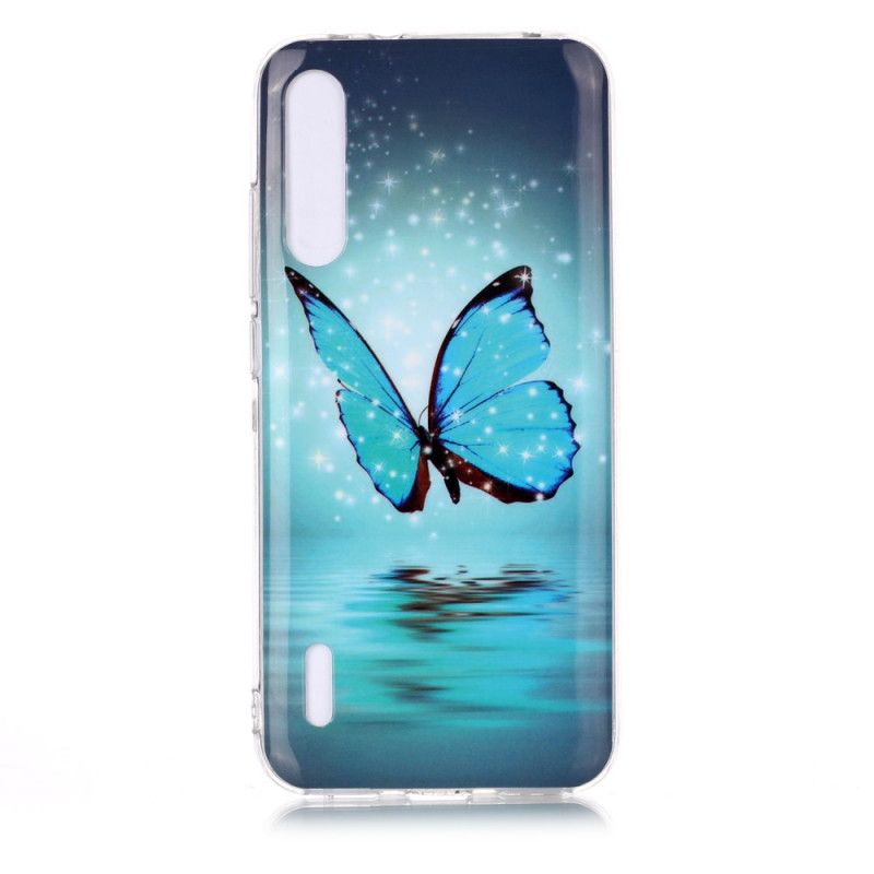 Futerały Xiaomi Mi A3 Etui na Telefon Fluorescencyjny Niebieski Motyl