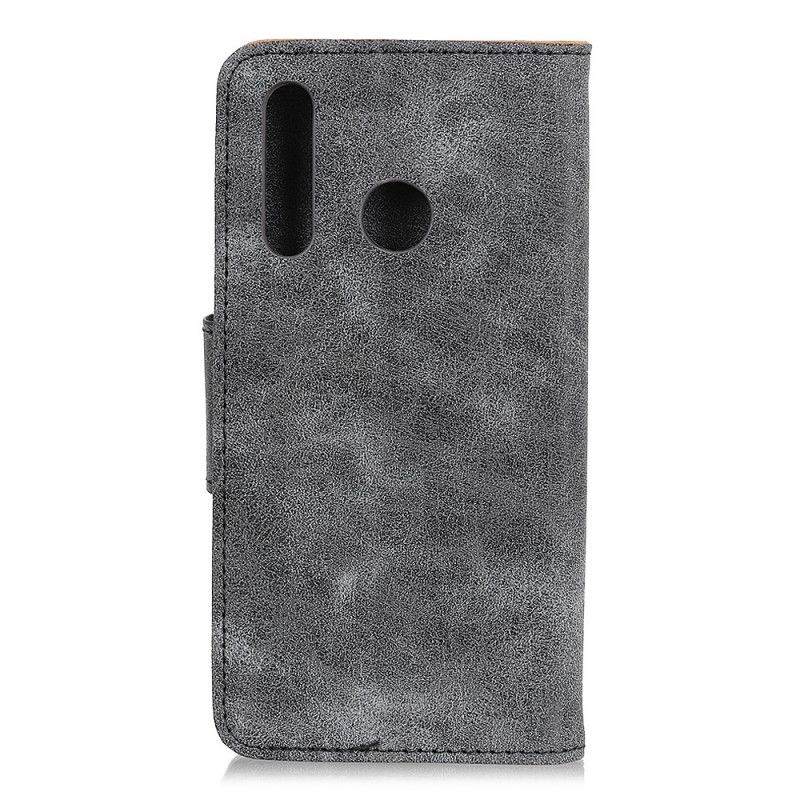 Etui Folio Samsung Galaxy A20s Brązowy Szary Dwoina W Stylu Vintage