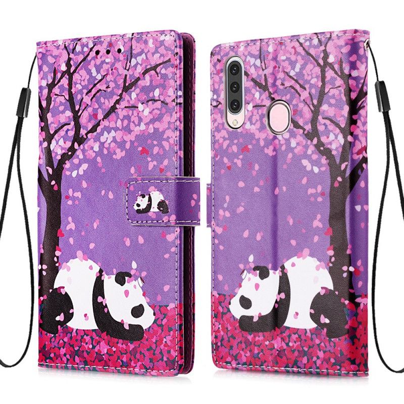 Etui Folio Samsung Galaxy A20s Chińska Panda Drzewna Etui Ochronne