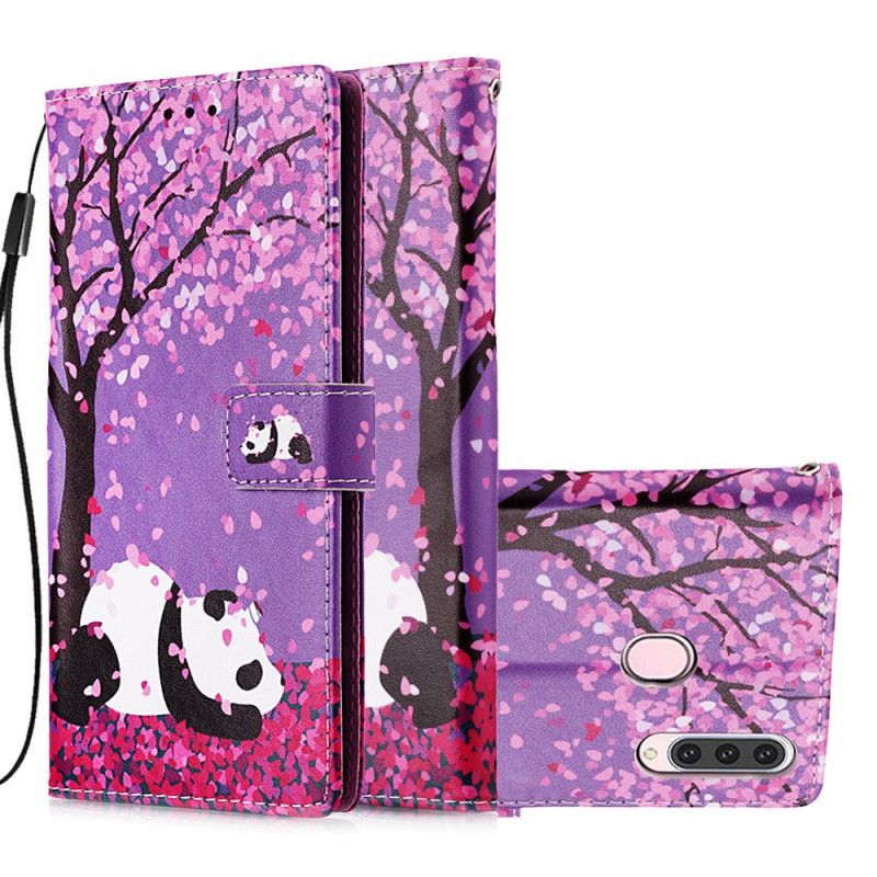 Etui Folio Samsung Galaxy A20s Chińska Panda Drzewna Etui Ochronne