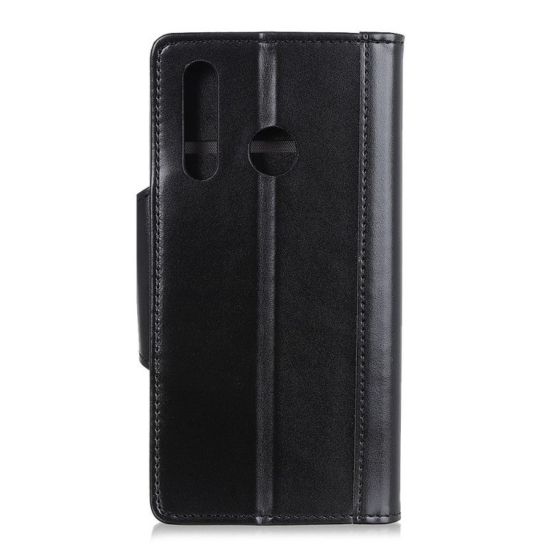 Etui Folio Samsung Galaxy A20s Czerwony Czarny Eleganckie Zamknięcie Ze Sztucznej Skóry Etui Ochronne