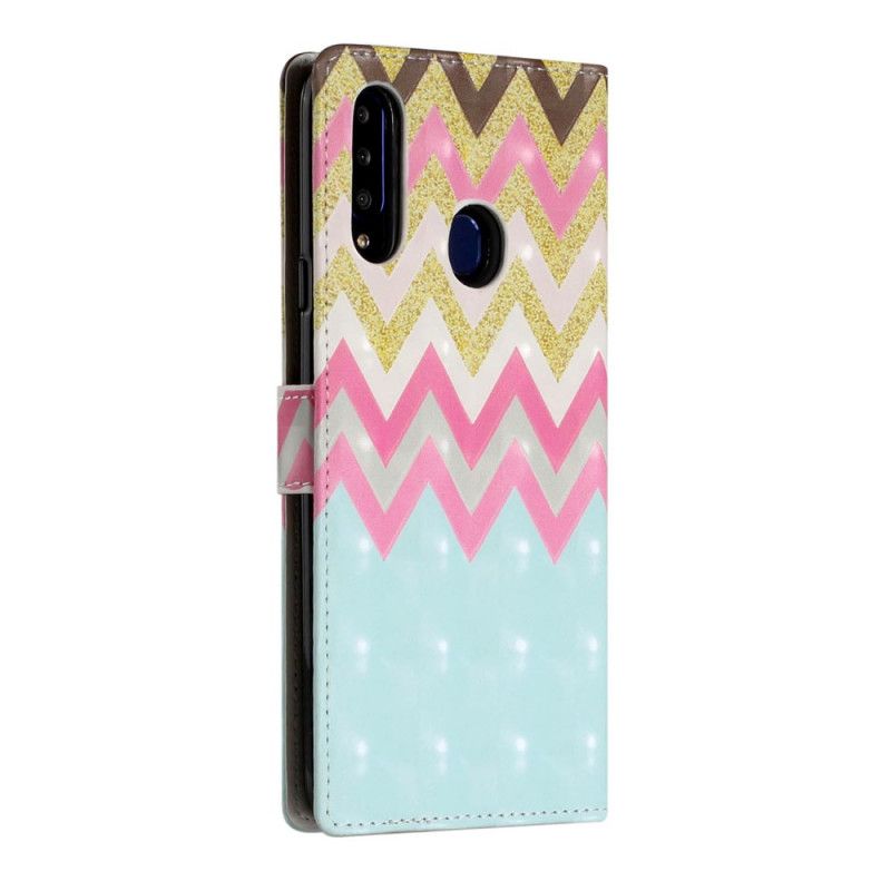 Etui Folio Samsung Galaxy A20s Wielokolorowy Zygzak