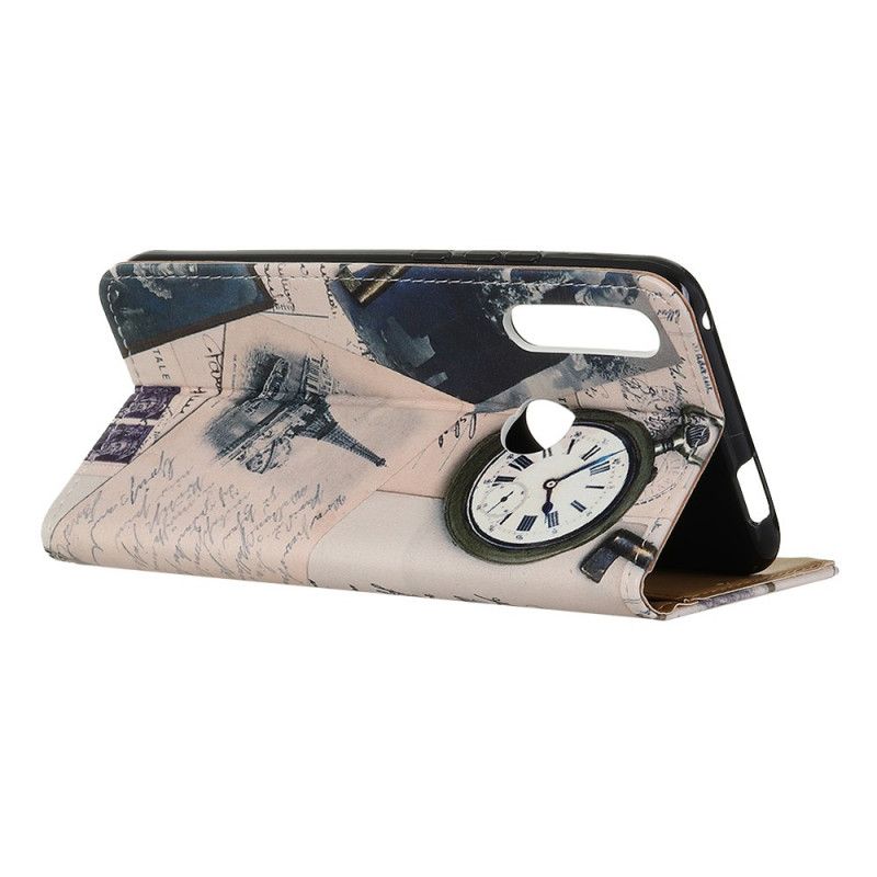 Etui Folio Samsung Galaxy A20s Wieża Eiffla Poety Etui Ochronne