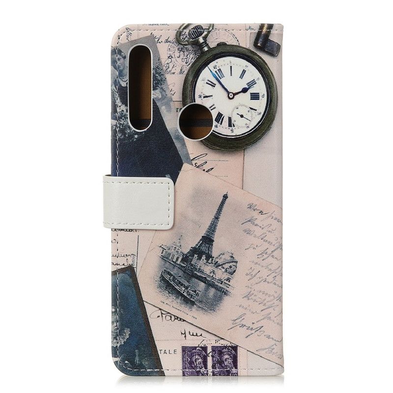 Etui Folio Samsung Galaxy A20s Wieża Eiffla Poety Etui Ochronne