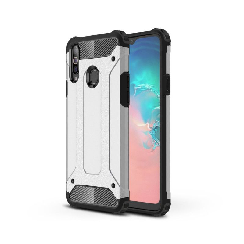 Etui Samsung Galaxy A20s Czerwony Czarny Ocalały Etui Ochronne