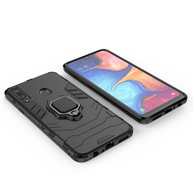 Etui Samsung Galaxy A20s Czerwony Czarny Pierścień Oporowy Etui Ochronne