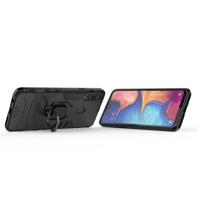 Etui Samsung Galaxy A20s Czerwony Czarny Pierścień Oporowy Etui Ochronne