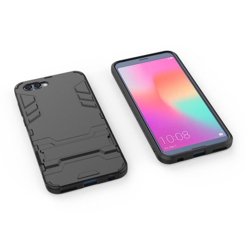 Futerały Honor View 10 Szary Czarny Etui na Telefon Ultra Odporny